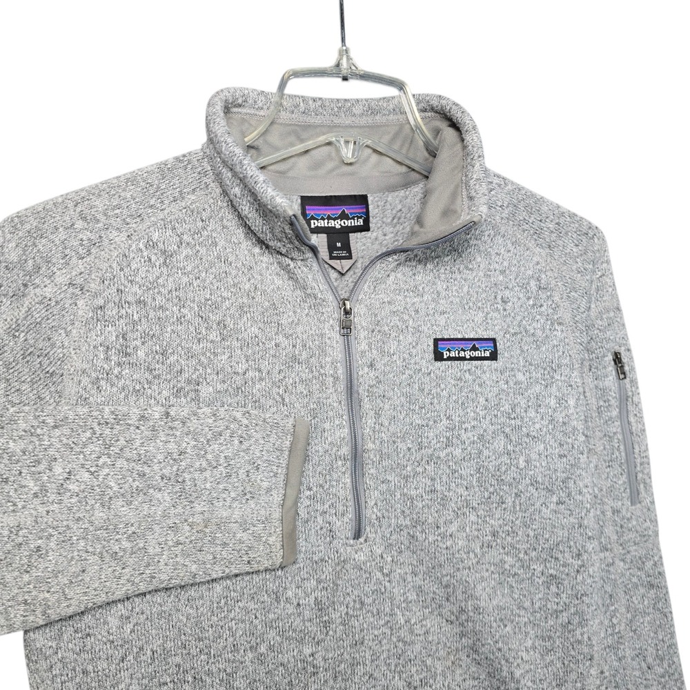 Patagonia Better Sweater Womens Size M Heather Gray Quarter Zip Fleece Pullover